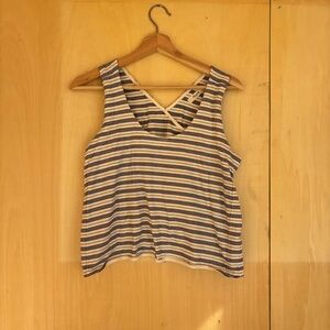 Madewell striped cross back tank